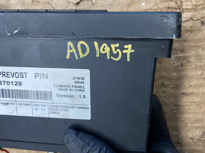 Prevost 870129 Climate Control Unit A/C AD19575