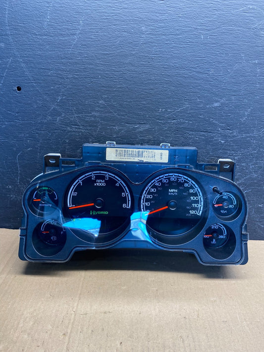 2008 to 2011 Chevrolet Tahoe Hybrid Cluster Gauge Speedometer ECM AE75930