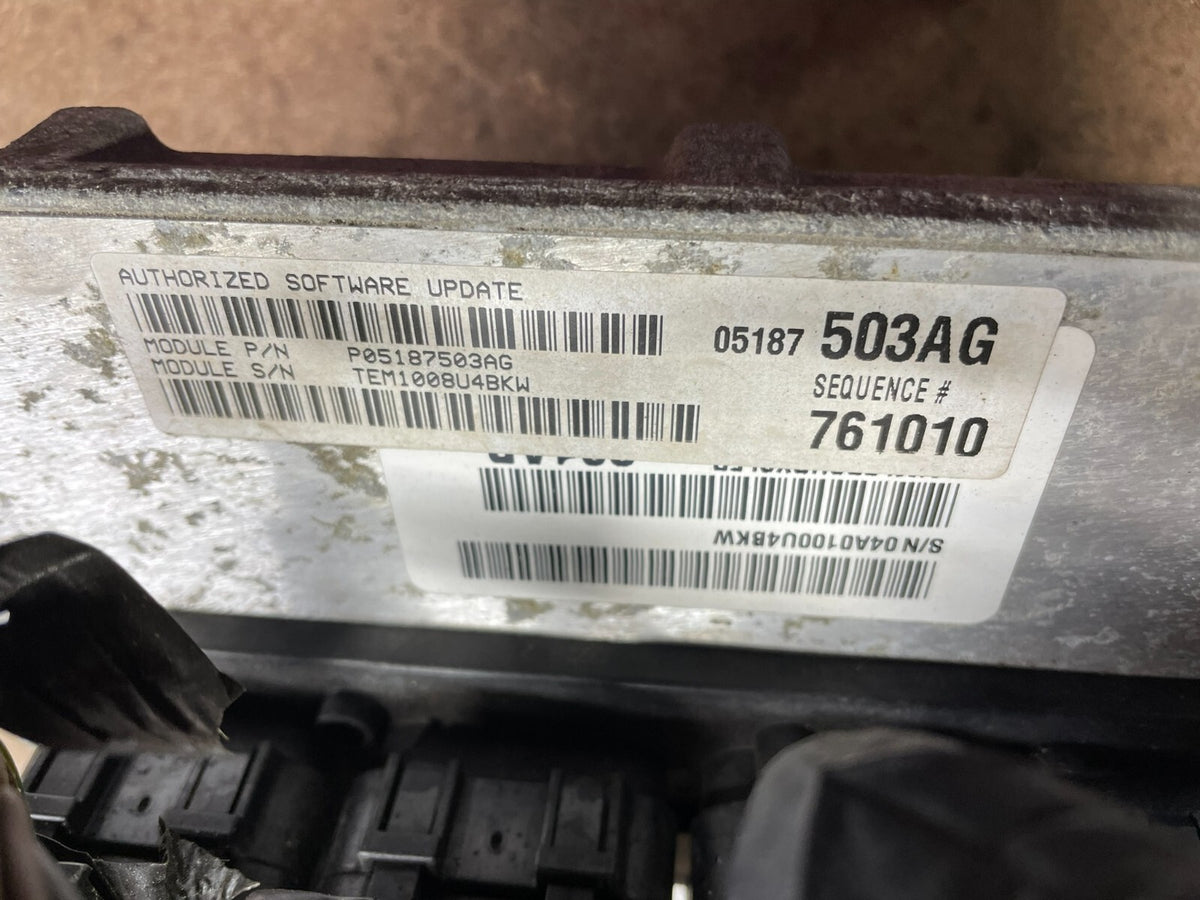 2008 Dodge Durango 4.7 Computer Engine Computer PCM ECU P05187503AG J5147 PS2