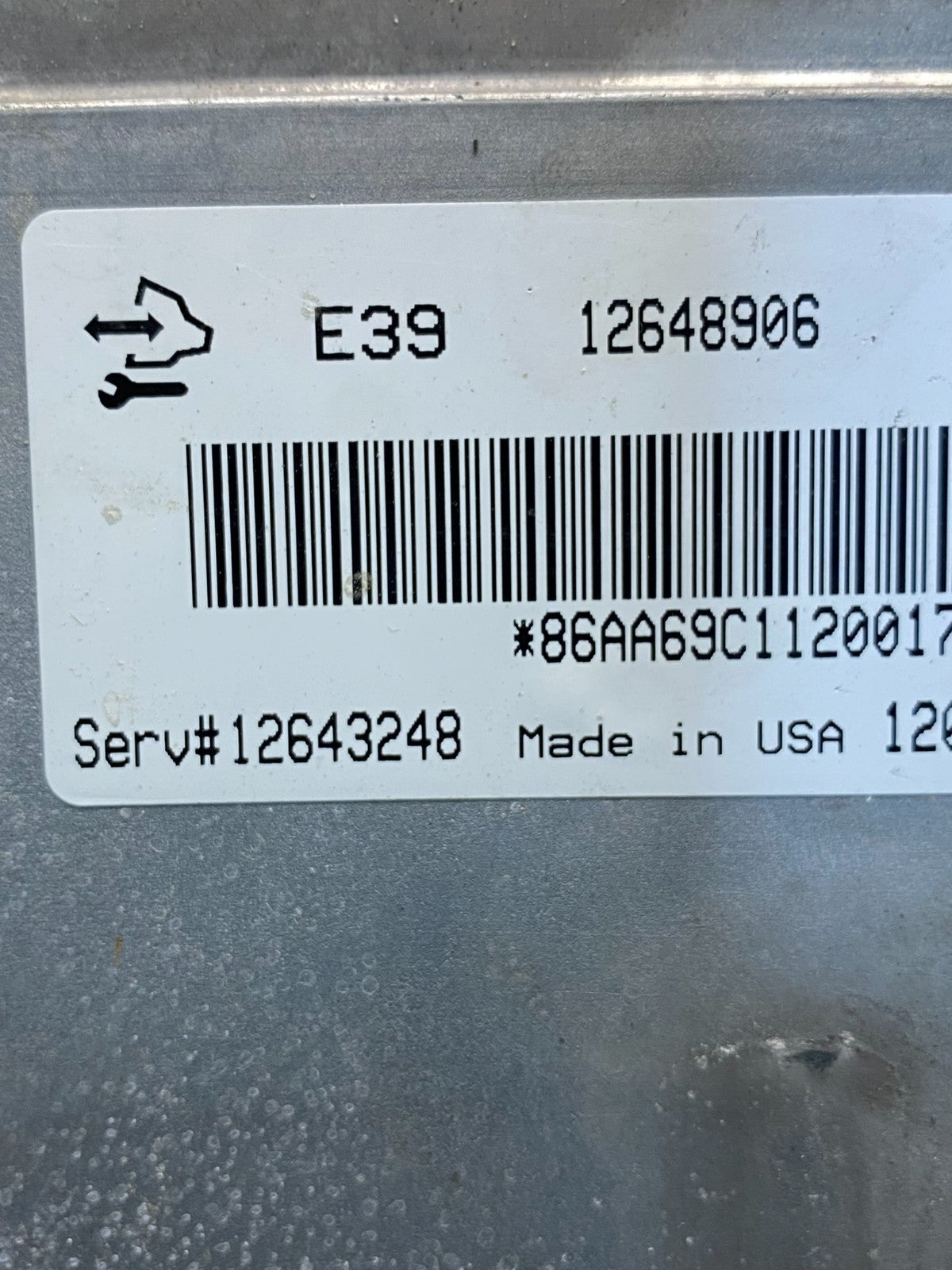 2012 Chevrolet Equinox Ecu Engine Control Module Unit Ecm 12648906 AE6237 DW2