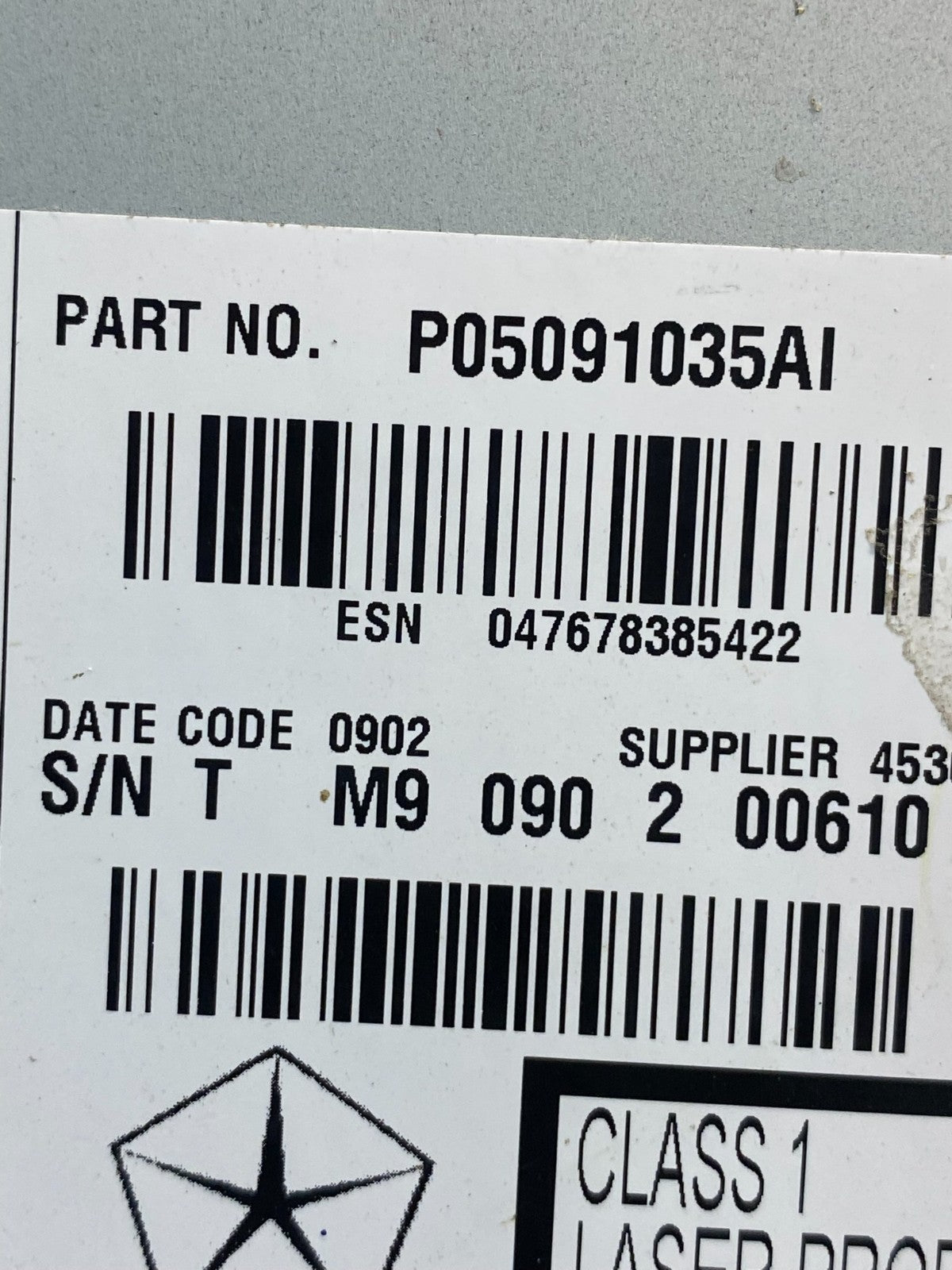 2011 - 2013 Dodge Journey Radio Info Media CD Player Unit ae7504 DG6