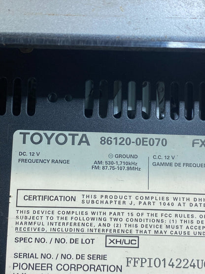2007 2008 2009 Lexus RX350 Radio Casette AM-FM CD Player AC8026 DG6