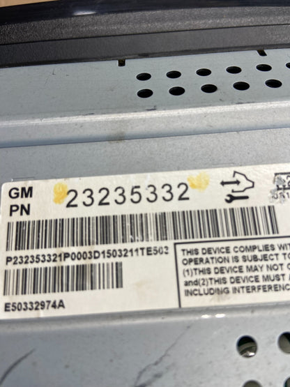 2013 2014 2015 Chevrolet Malibu Display Dash Screen Radio Information AG0400 DG6