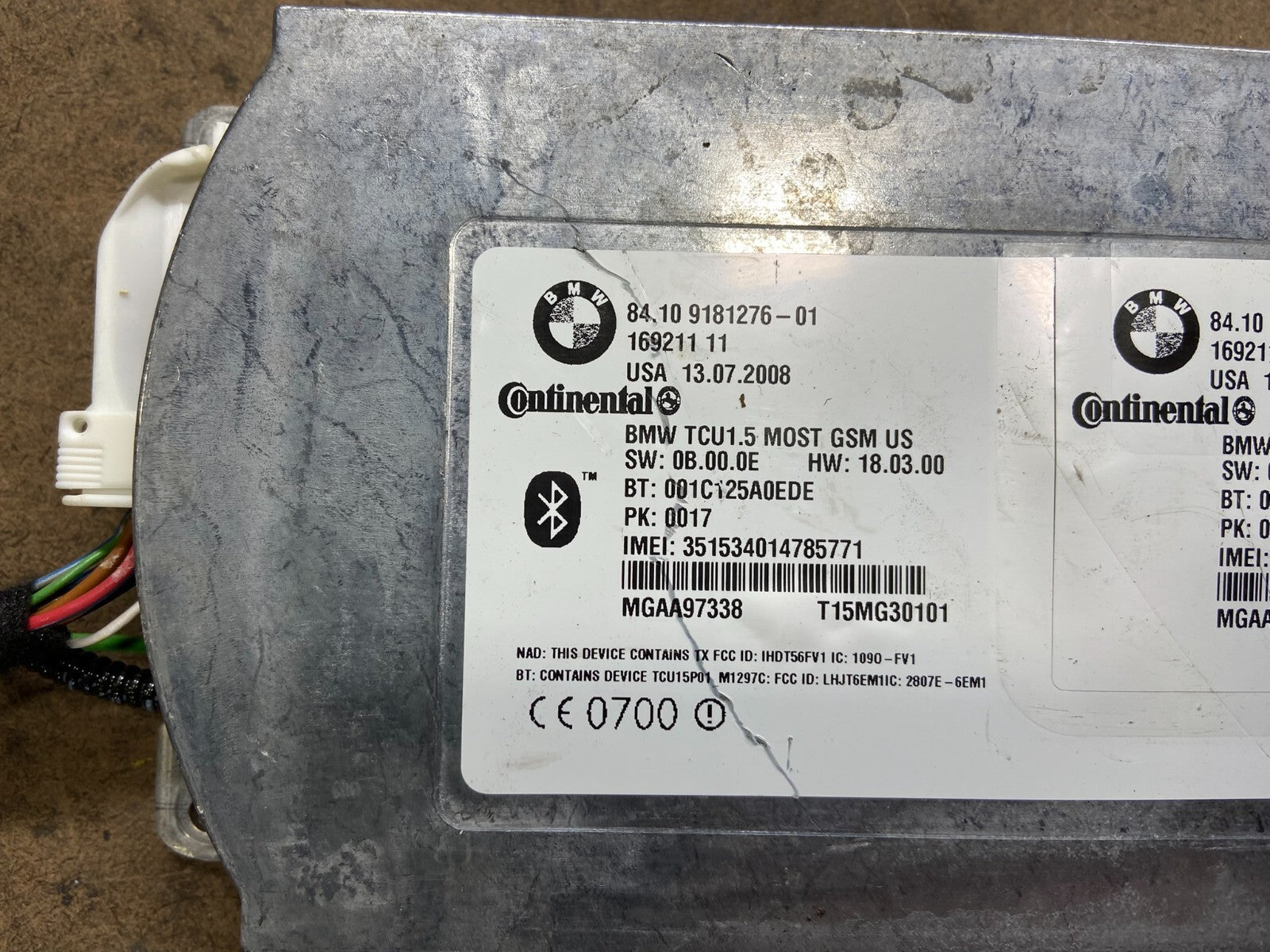 2007 to 2011 Bmw Bluetooth Control Module Computer Telematics M7470 DG2