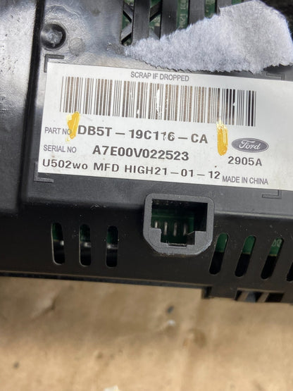 2012 to 2014 Ford Explorer Radio Information Display Screen AD7239 DG5