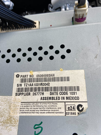 2011 to 2019 Dodge Journey 8.4 Radio Display Screen Climate Control AH1581 DG4