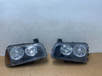 2007 to 2010 Dodge Charger Left+Right Set Side Headlights X5543 DW0