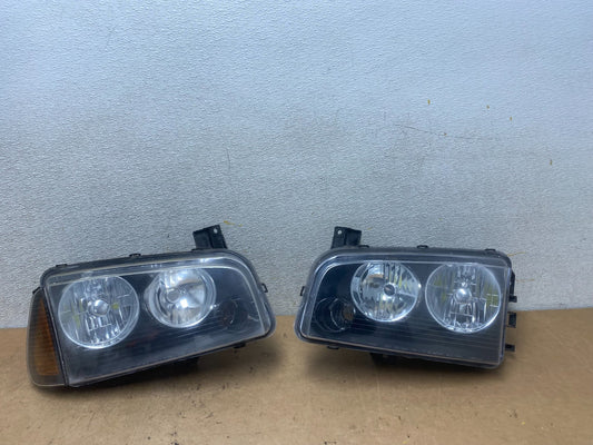2007 to 2010 Dodge Charger Left+Right Set Side Headlights X5543 DW0
