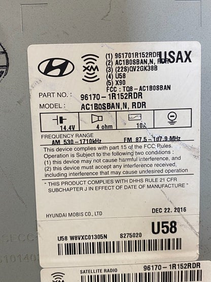 2012 2013 2014 Hyundai Accent Radio Cd Mp3 Player AG1810 DG6