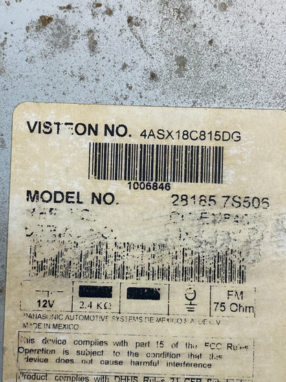 2004 2005 Nissan Titan Radio Stereo Audio CD Player Receiver AD9515 DG6