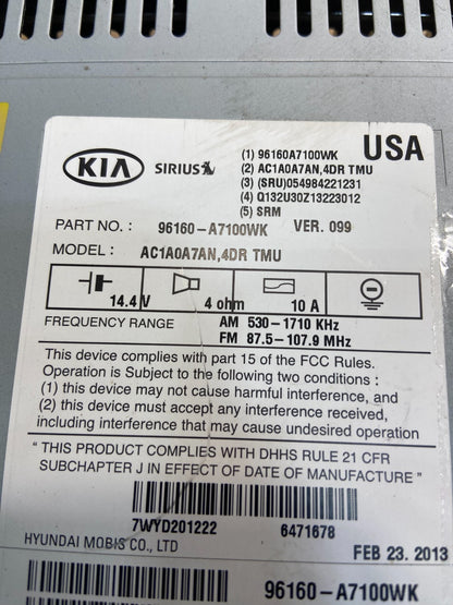 2014 - 2016 Kia Forte Am Fm Cd Player Radio Receiver Y7529 DG6
