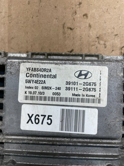 2011 to 2014 Hyundai Sonata Engine Control Unit ECU Module 39101-2g675 S4599 DG3