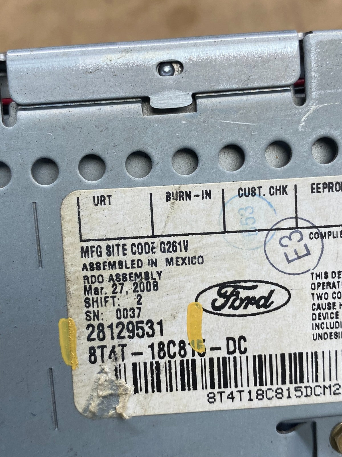 Ford 6 CD Radio Audio AM/FM Receiver  OEM z7501 DG6