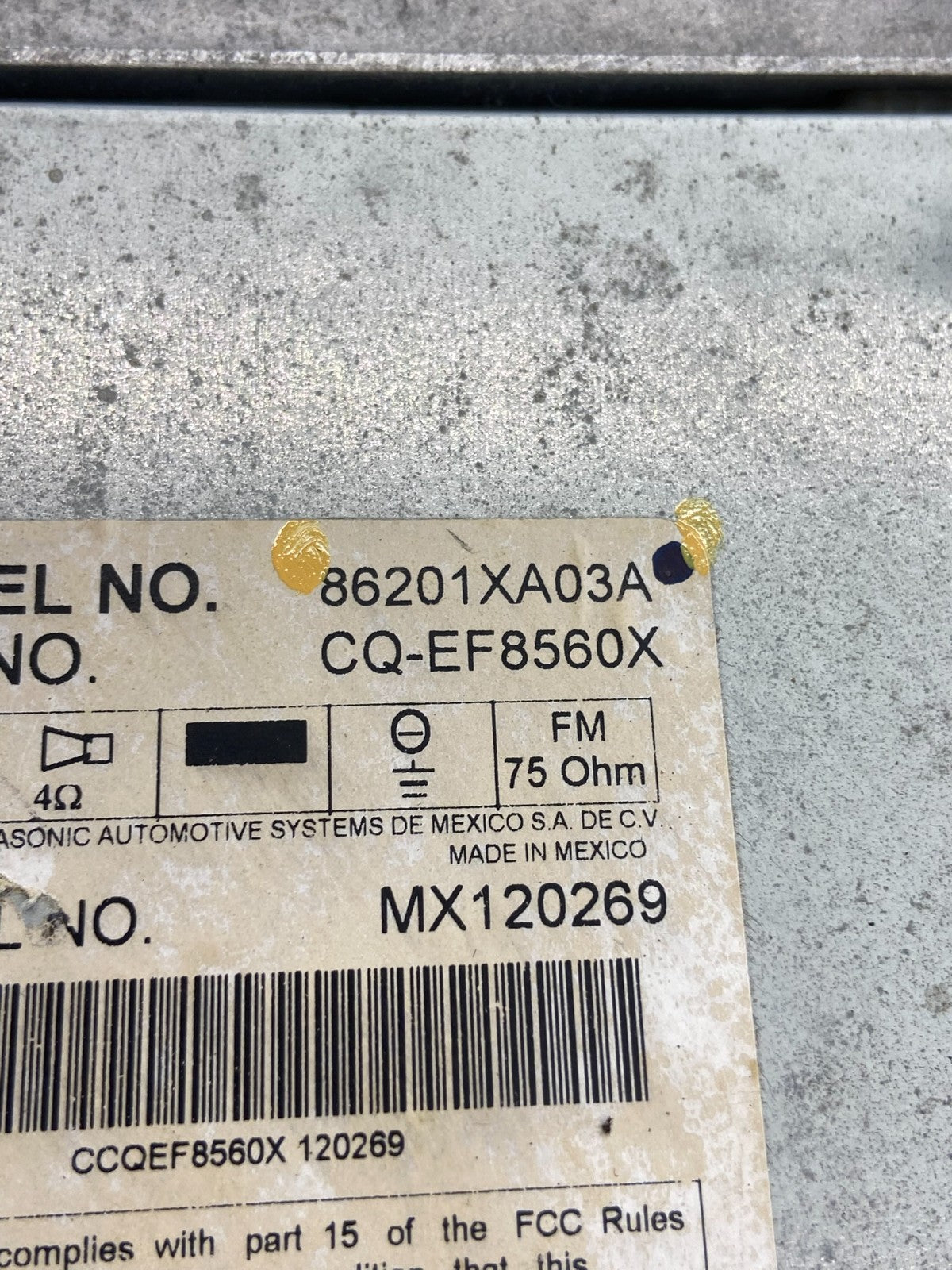 2006 Subaru Tribeca CD Player Radio Receiver Control AG8706 DG5