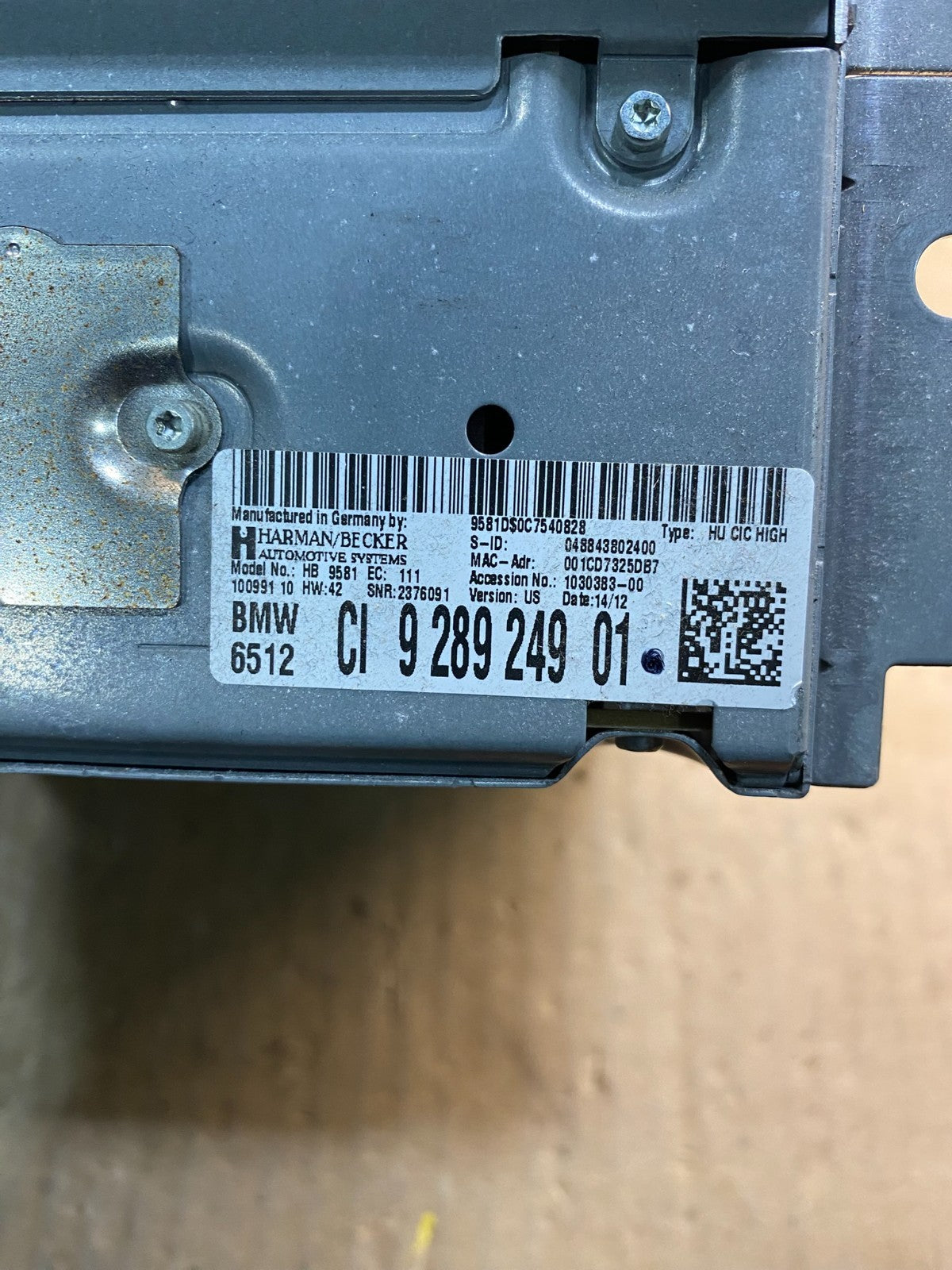 2010-2012 BMW 5-Series Harman/Becket Radio Audio Amplifier Amp OEM AA7831 DG6