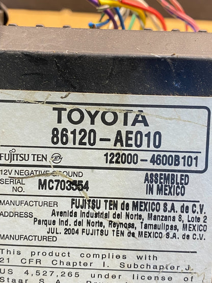 2004 to 2010 Toyota Sienna AM FM CD WMA Mp3 Radio Receiver AD6596 DG6
