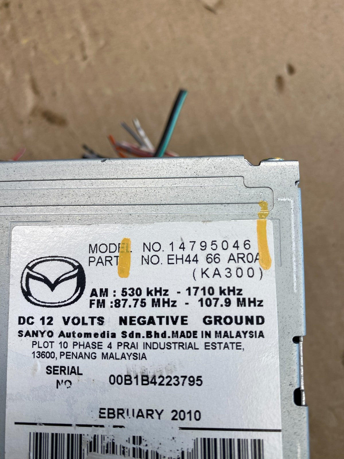 2010 Mazda CX-7 Audio Equipment Radio Receiver Am-fm-cd Single ac6298 DG5