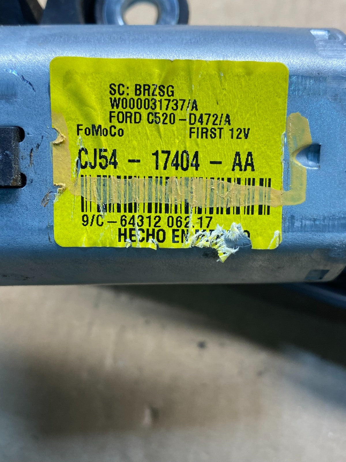 2013 to 2019 Ford Escape Rear Windshield Wiper Motor AG3543 MS6