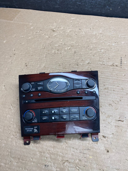 2007 to 2010 Infiniti G35 G37 Radio Player Climate Control Panel Bezel AG8438 DG0