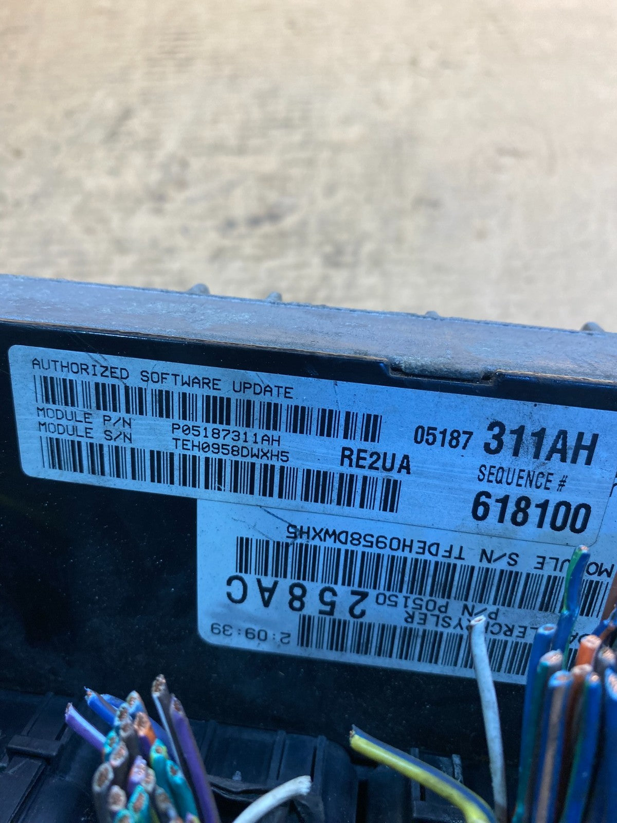 2008 Jeep Grand Cherokee 5.7L Engine Computer Module ECU p05187311ah AA1752 DG4