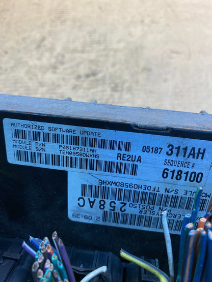 2008 Jeep Grand Cherokee 5.7L Engine Computer Module ECU p05187311ah AA1752 DG4