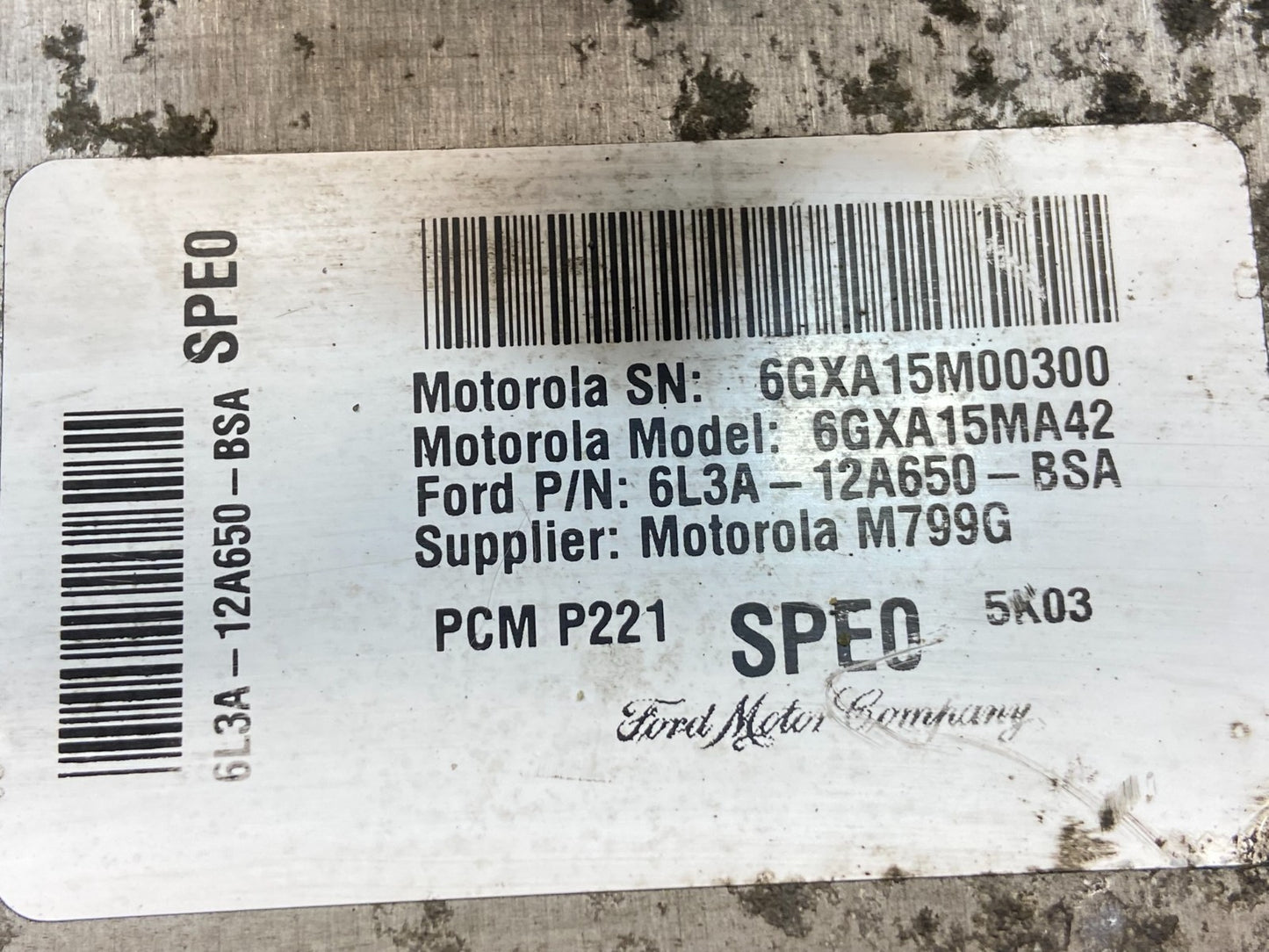2005 2006 Ford F150 5.4L Engine Control ECU Module 6l3a-12a650-bsa AE4687 DG2