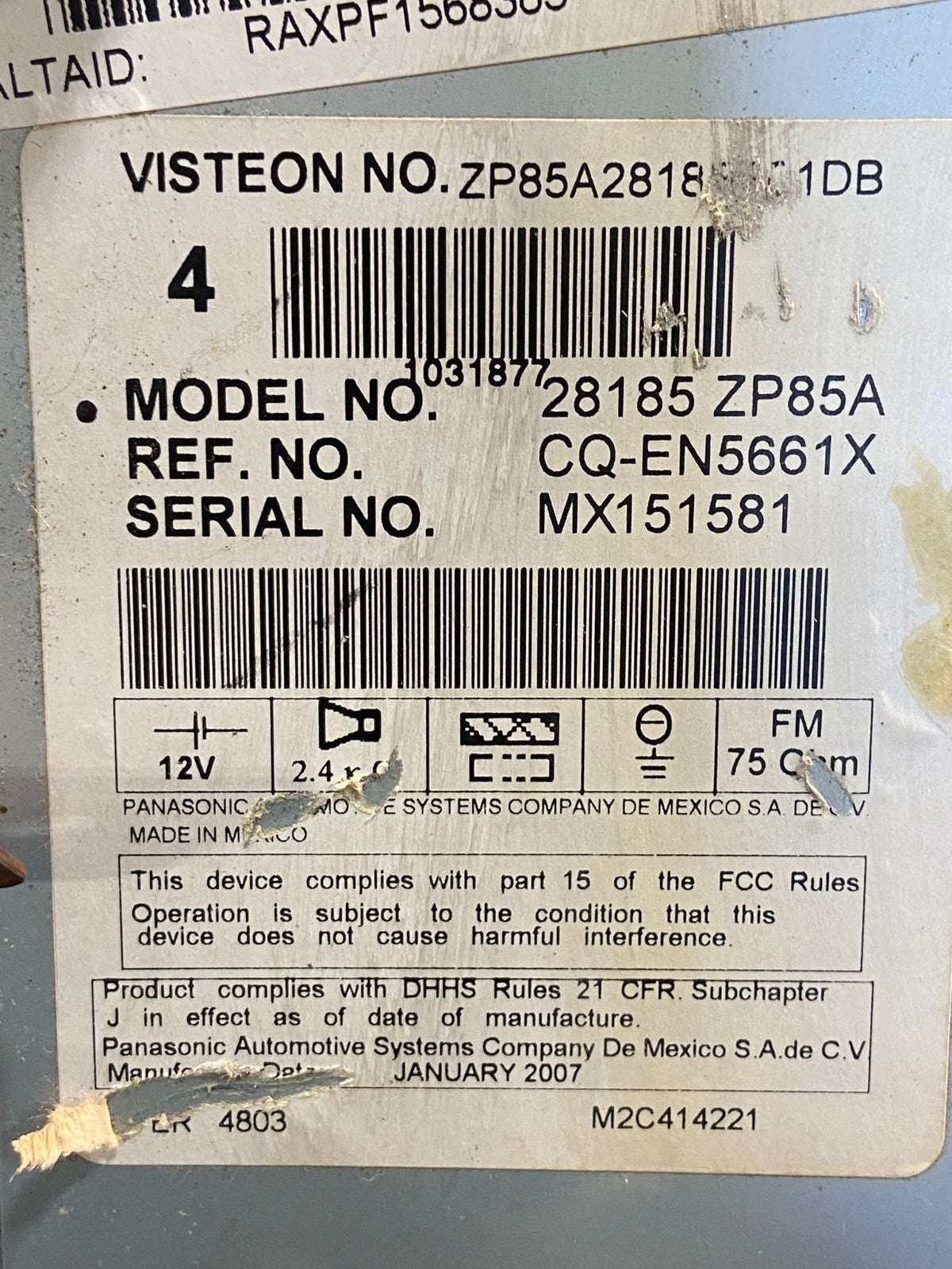 2005 - 2007 Nissan Pathfinder Am Fm Cd Player Radio Bose Receiver AG1514 DW6