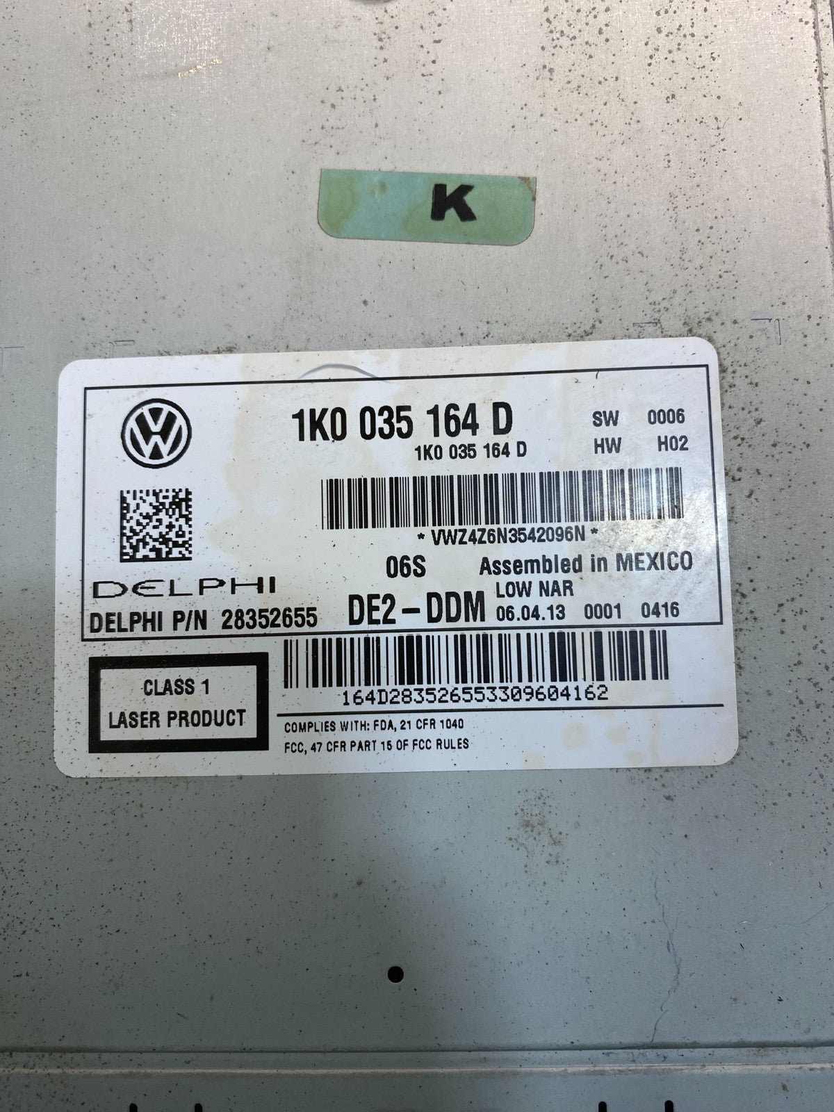 2011 to 2014 Volkswagen Passat Jetta Radio CD Player AM/FM AC0803 DG6