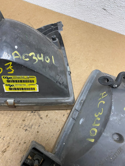 1998 1999 Nissan Frontier Left+Right Side Headlights Halogen Lamp AC3401 DW9