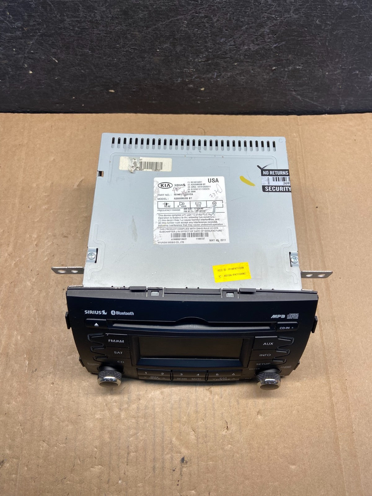 2011 2012 2013 Kia Sorento Sirius AM/FM CD Radio Screen Display AG1521 DW3