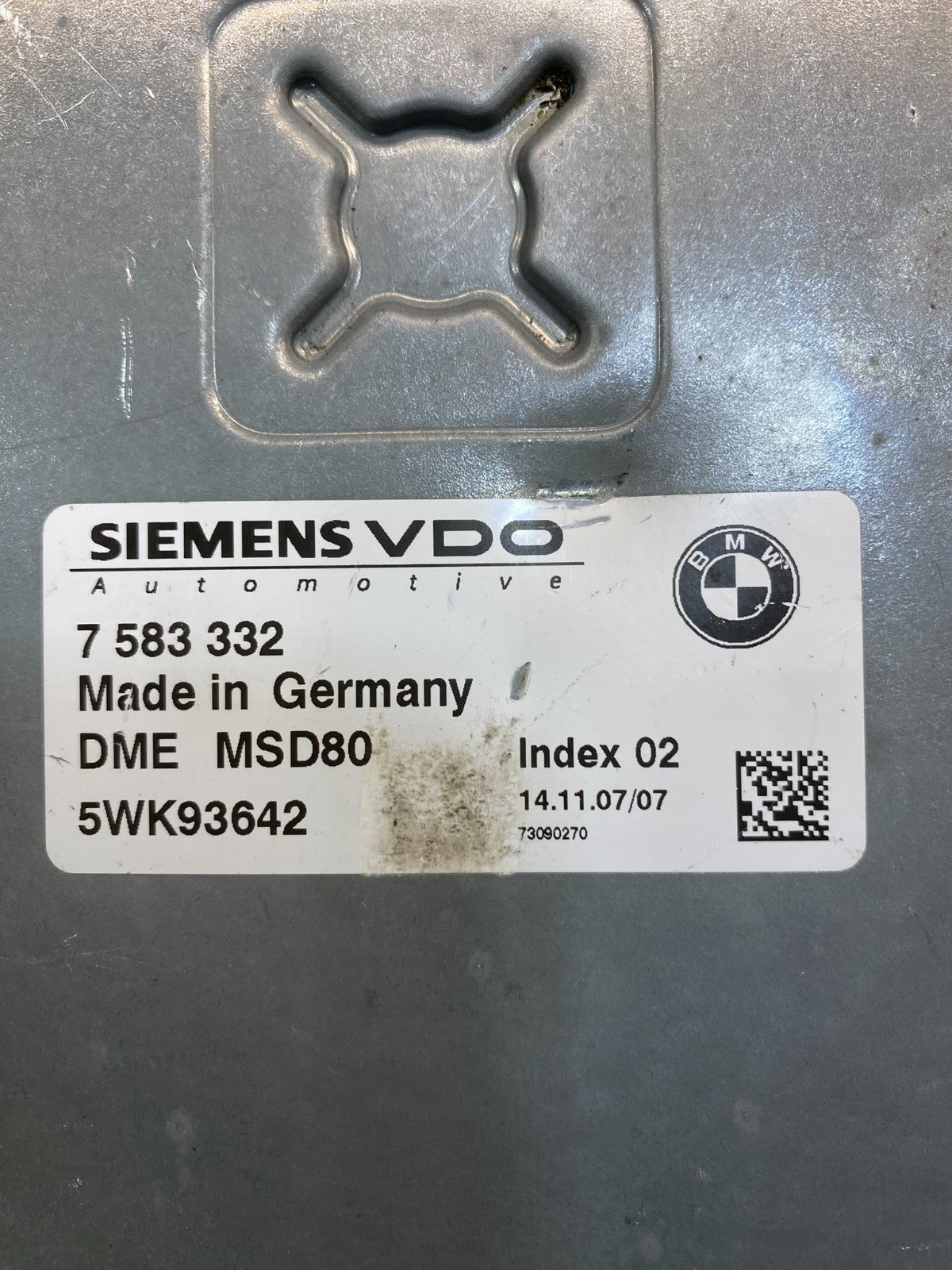 2007 to 2010 BMW N54 335i 535i Engine ECU ECM Computer Module 7583332 AC0827 DG2
