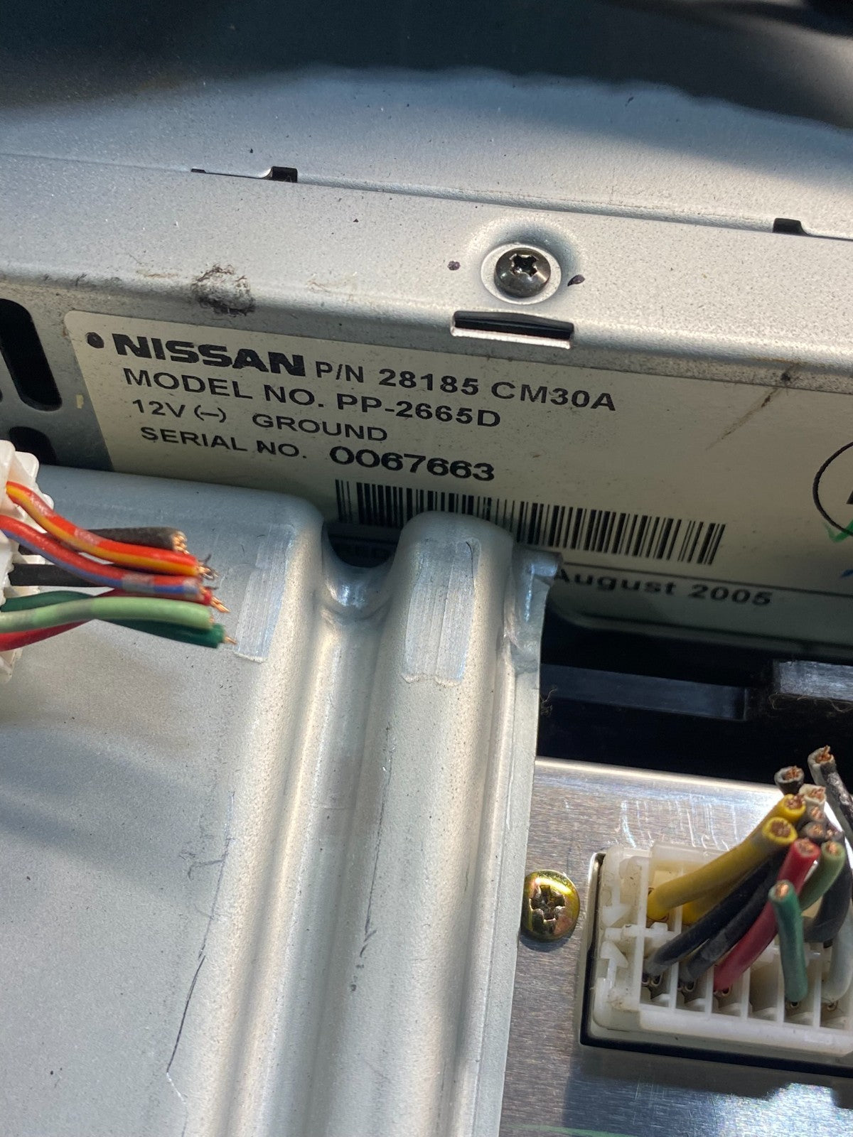 2005 to 2007 Infiniti G35 Information Display Screen 30200-YE8910 AD98746