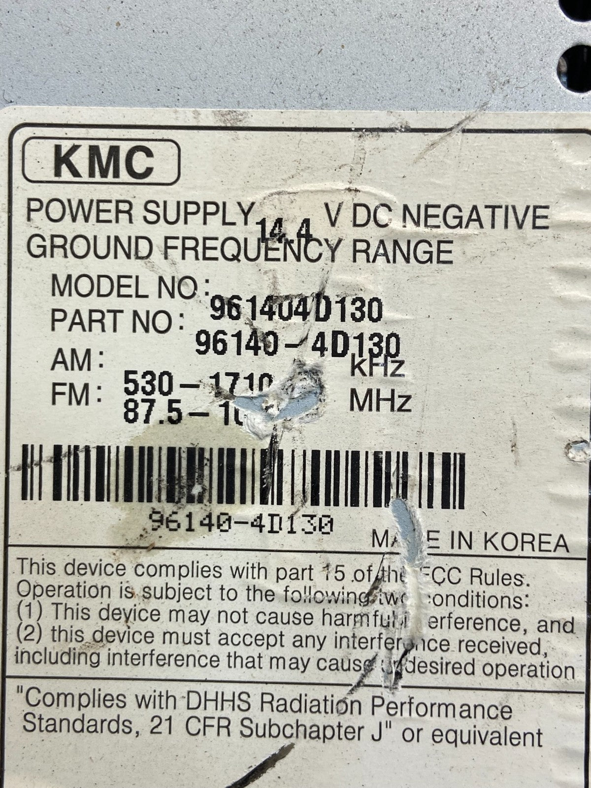 2007 - 2009 Kia Sedona Entourage Radio Stereo Receiver AM FM CD Player AG1504 DW6