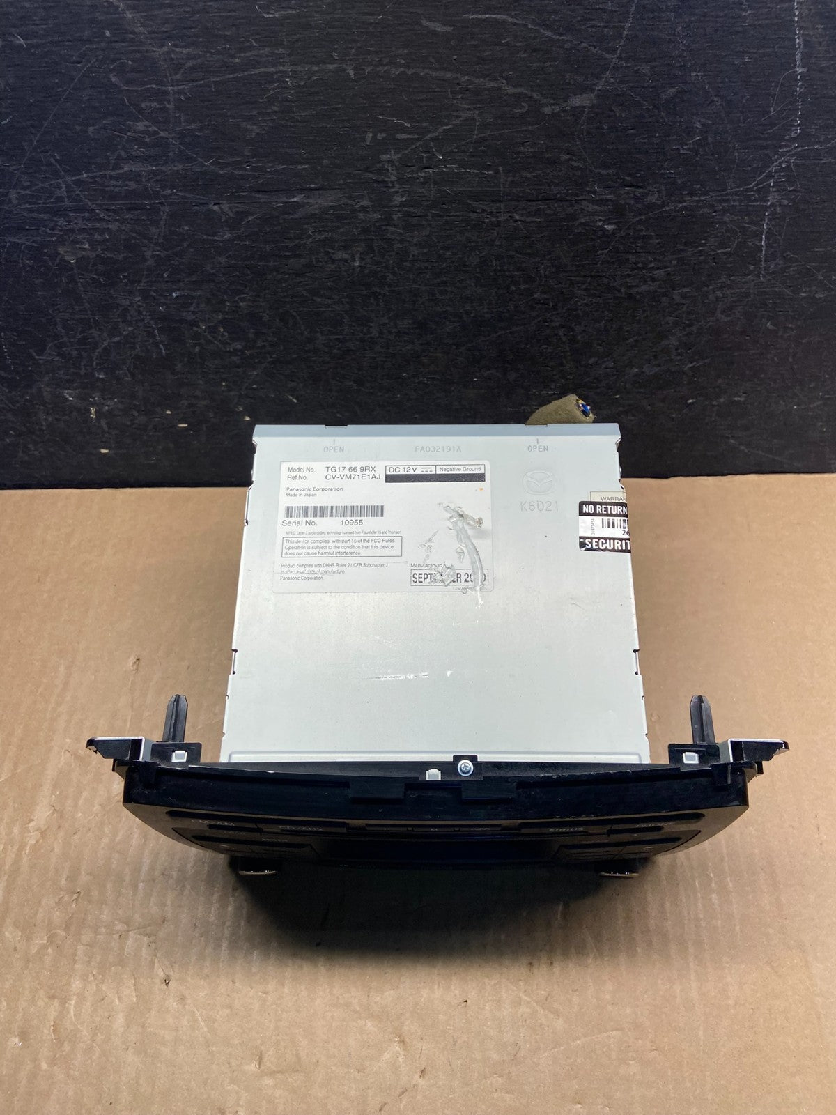 2011 2012 Mazda CX9 CX-9 Radio Stereo CD MP3 Player Screen Display AF9407 DG4