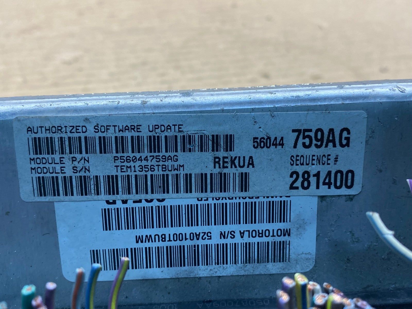 2005 to 2006 Jeep Grand Cherokee 3.7L Ecm Ecu Computer ae0112 DG2