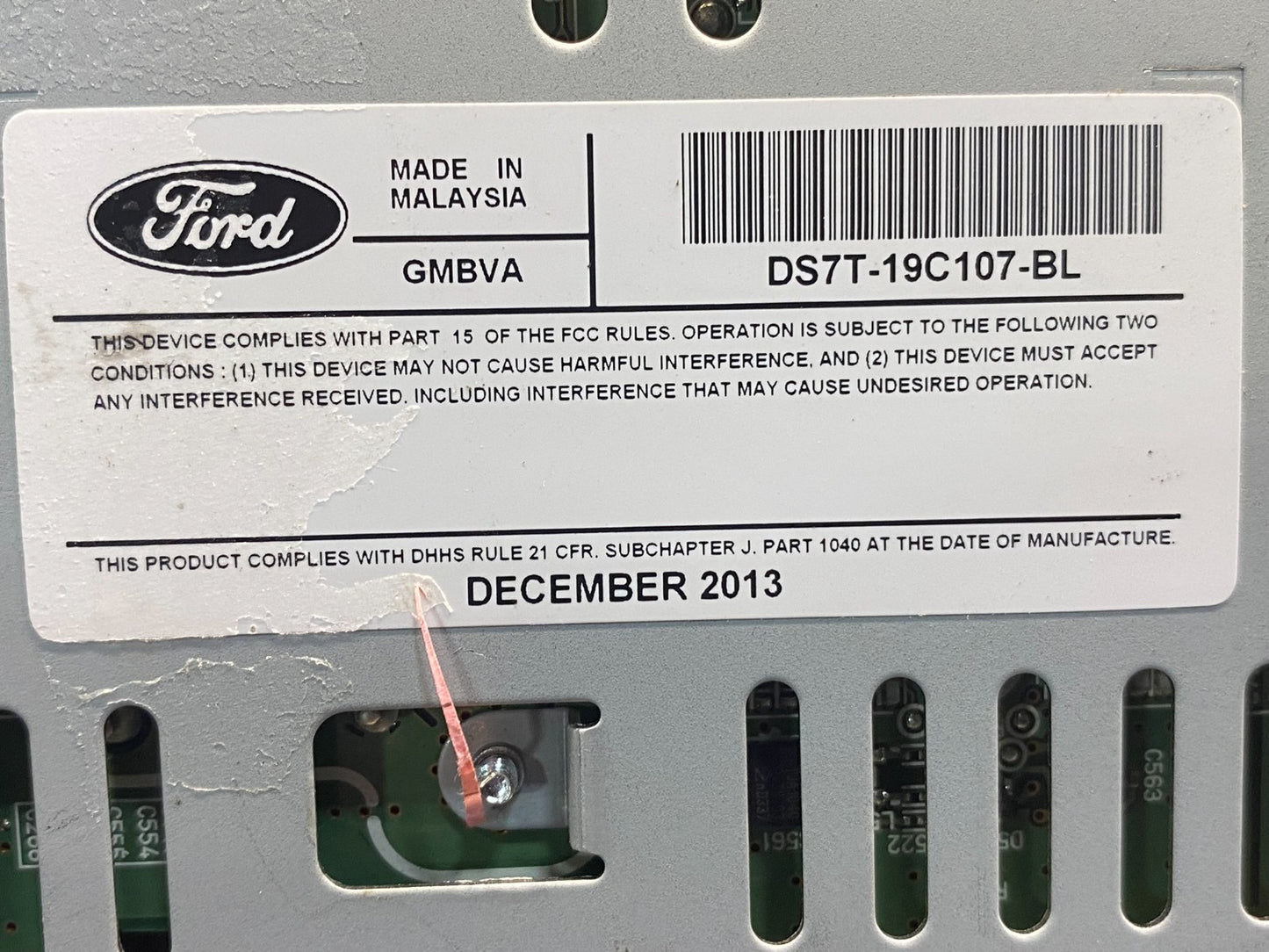 2013 2014 2015 Ford Fusion Radio Audio Receiver AM FM CD MP3 ae4774 DG6