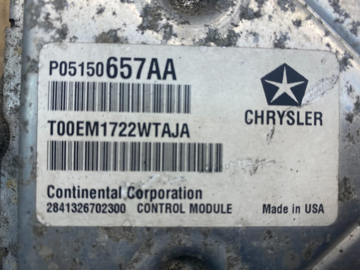 2012 Dodge Avenger Engine Computer Control ECM ECU AD1459 DG2