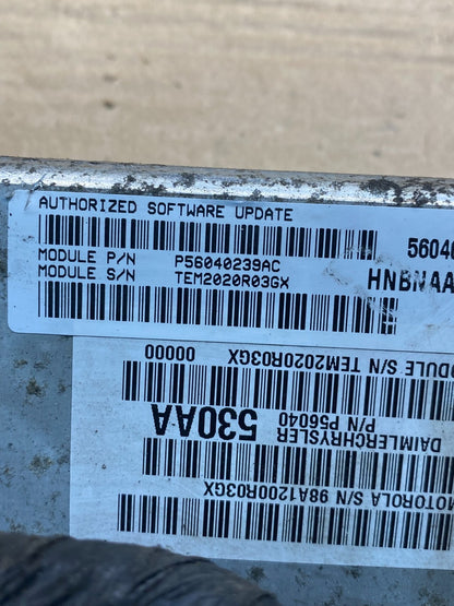 2001 Dodge Dakota Engine Computer ECM ECU PCM 4.7L p56040239ac AE9890 DW2