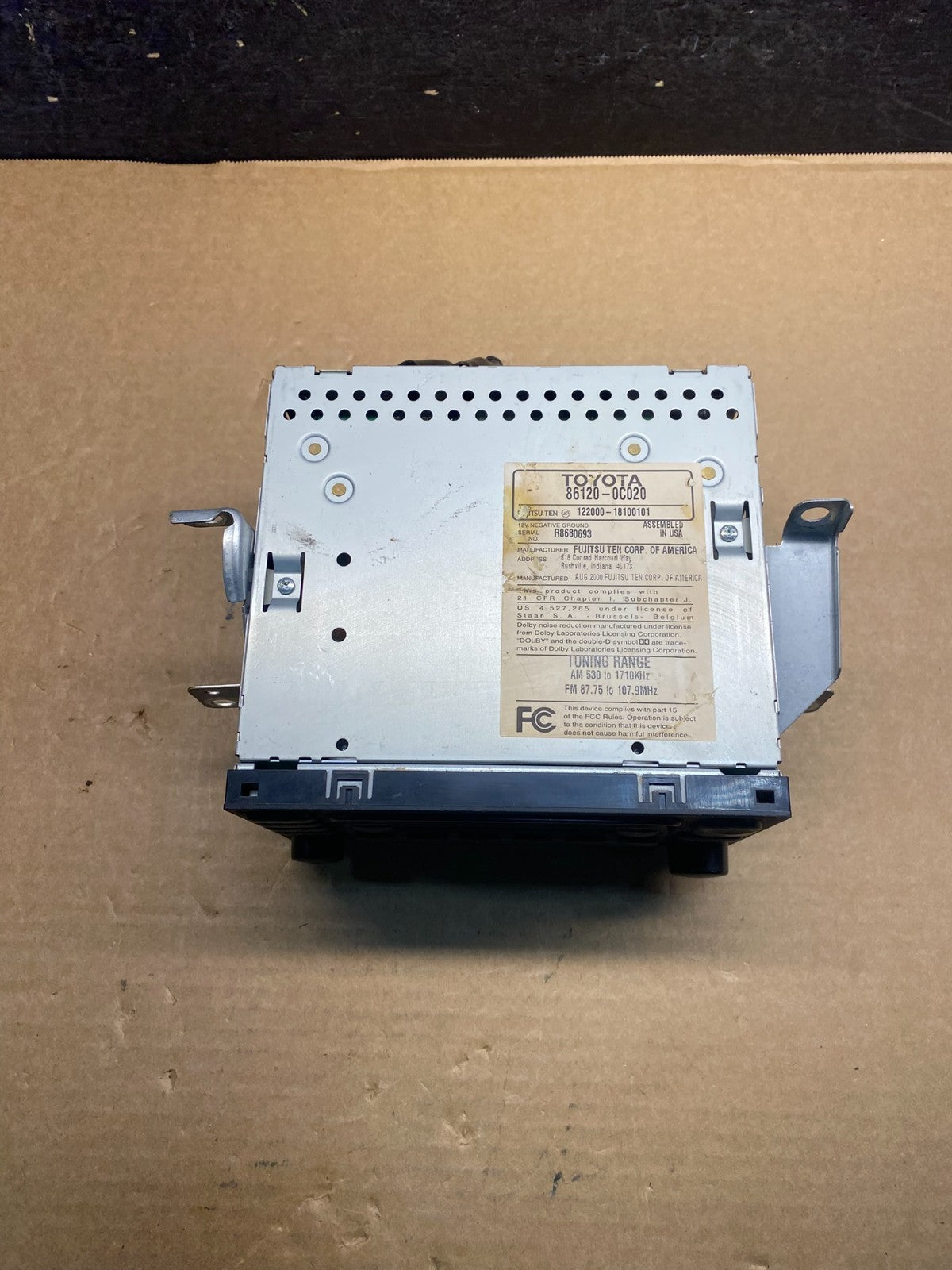 1997 to 2003 Toyota Camry Tundra AM FM CD Radio Player 86120-0C020 AF65764