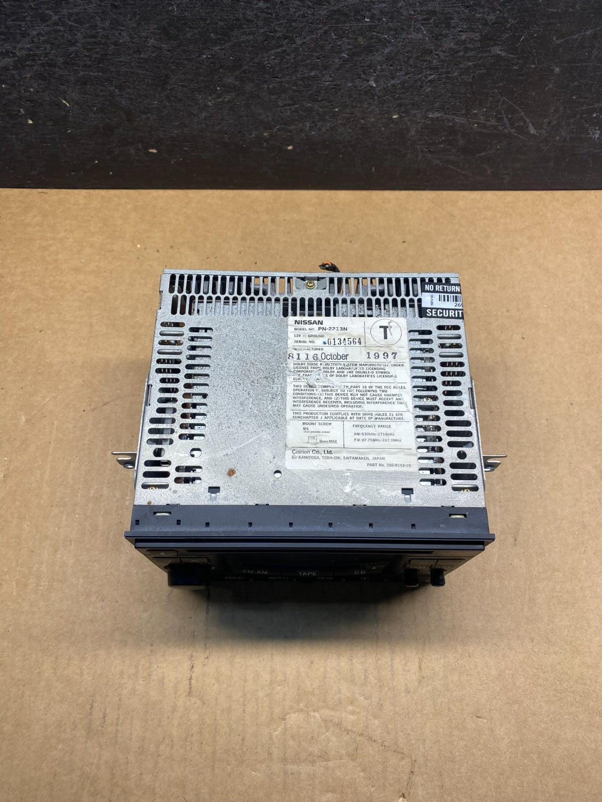 1998 to 2004 Nissan Pathfinder Am Fm Cd Player Radio Receiver AH4982 DG3