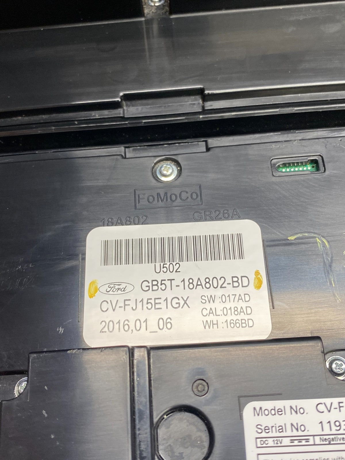 2016-2018 Ford Explorer Radio Heater Climate A/C Control Bezel Trim AH5237 DW4