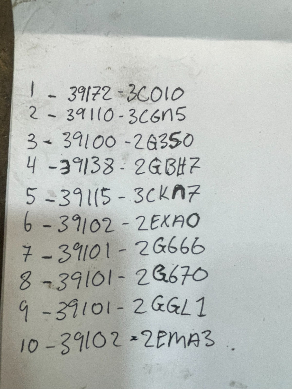 Mix of 10 Kia Hyundai ECM Engine Computer Module W7328 PS2