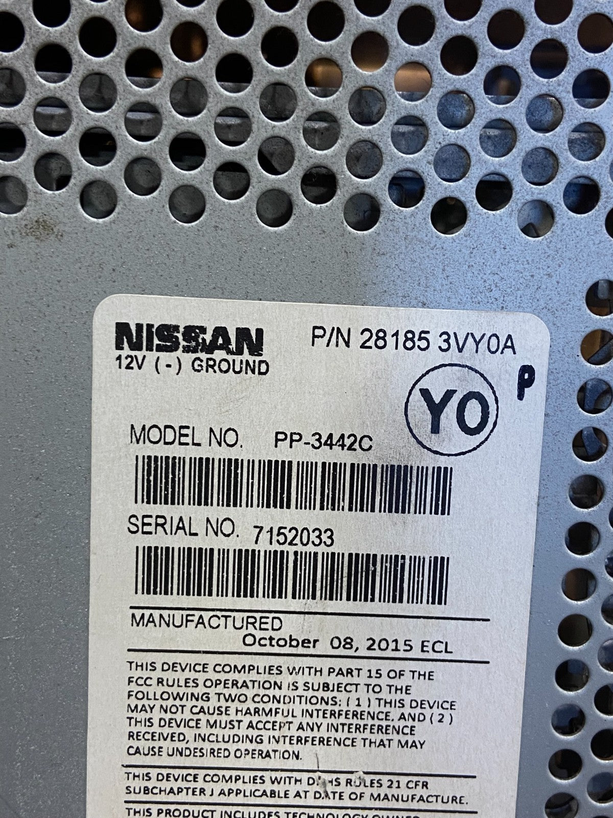 2014 to 2018 Nissan Sentra Versa Radio CD Player AM/FM 28185 9mc1a AF9388 DG6