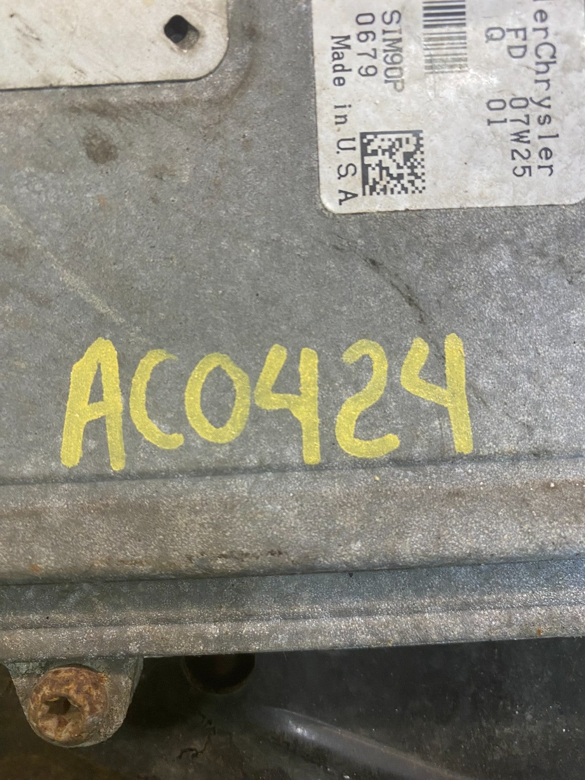 2007 2008 Chrysler Avenger Sebring Engine Computer P68022133AE ECM ECU ac0424 DG3
