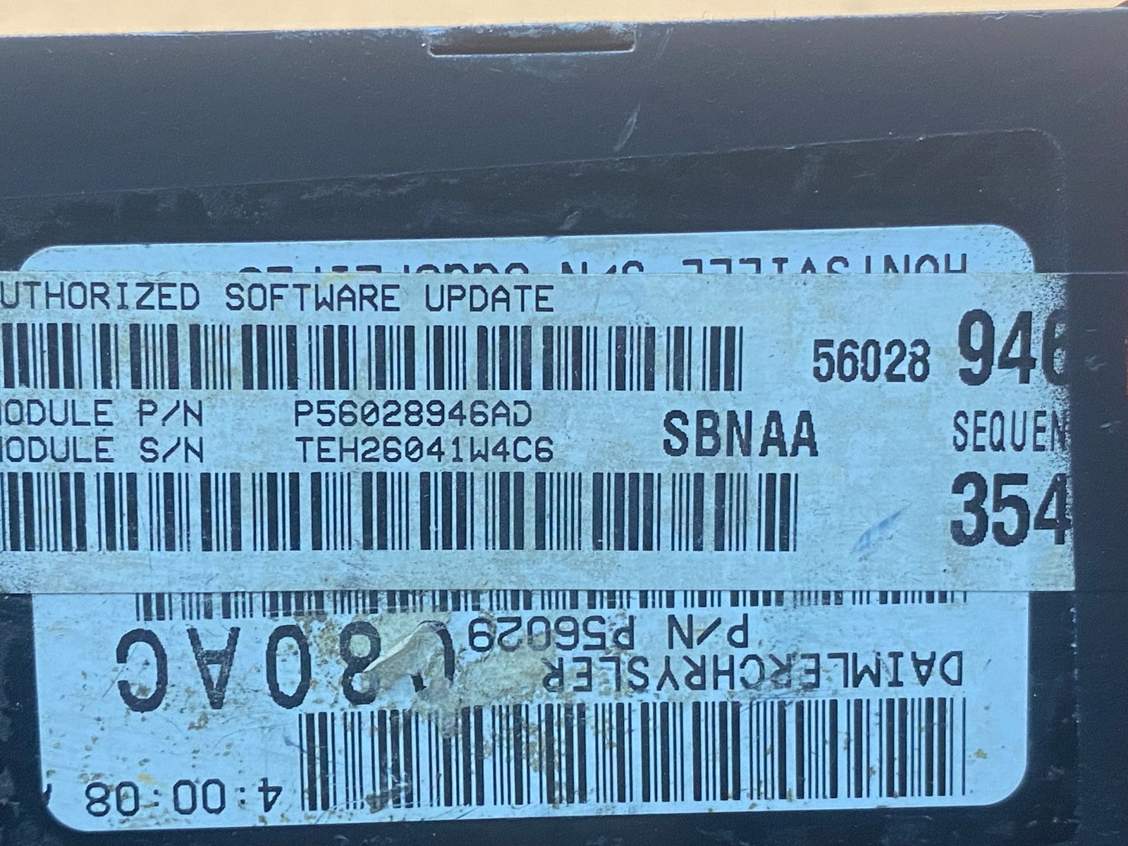 2005 Dodge Durango 4.7L Engine Computer Module ECU PCM p56028946ad AC4514 DG2