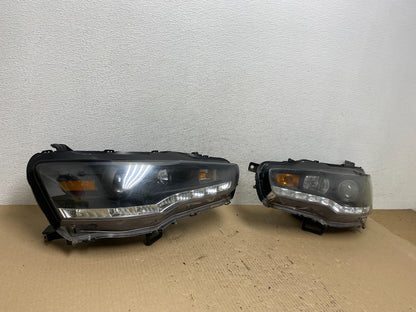 2008 - 2013 Mitsubishi Lancer Left+Right Set LED Black Headlight AE7080 DG2