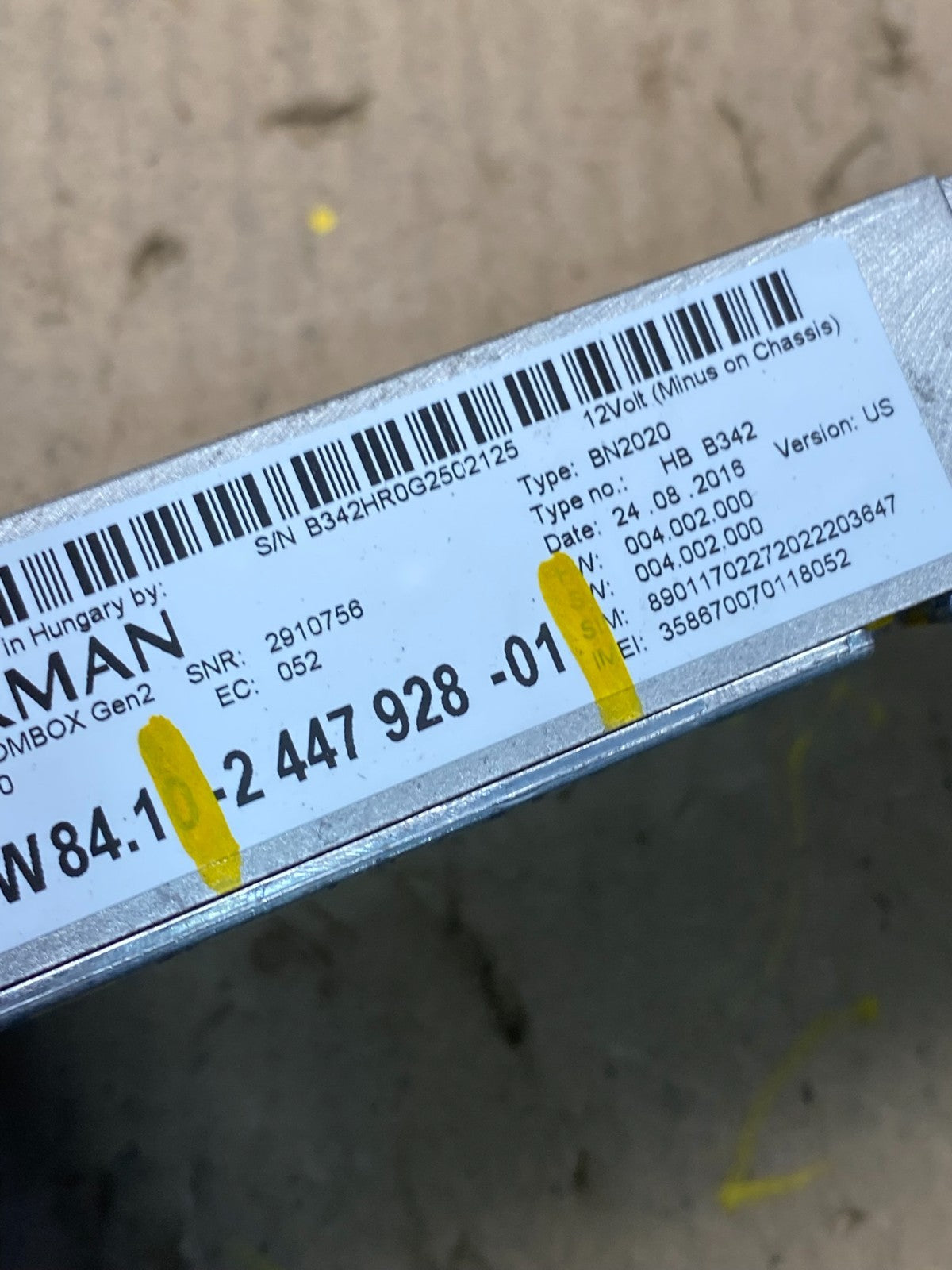 2010 to 2017 Bmw Bluetooth  Control Module Computer Telematics OEM R9041 DG6
