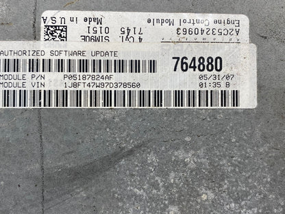 2007 Jeep Compass Patriot PCM ECM ECU Engine Computer Module AF7595 DG2