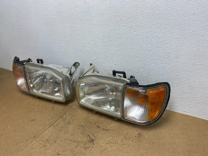 1999-2004 Nissan Pathfinder Left+Right Side Set Halogen Headlights Oem AC3405 DW1