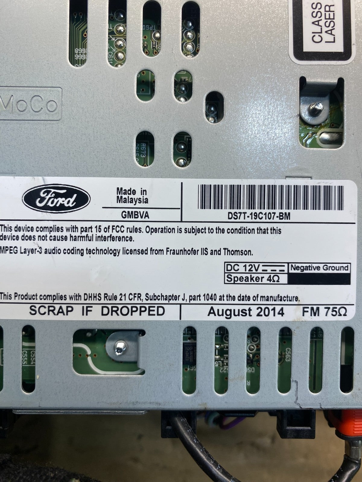 2013 to 2016 Ford Fusion Radio CD Player Reciver AD6565 DG6